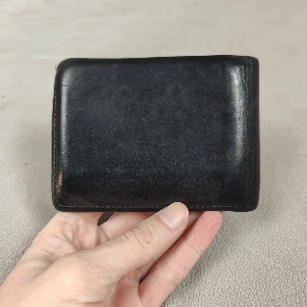 Shinola Detroit Mens Bifold Wallet Dark Brown Black American‎ Made Leather